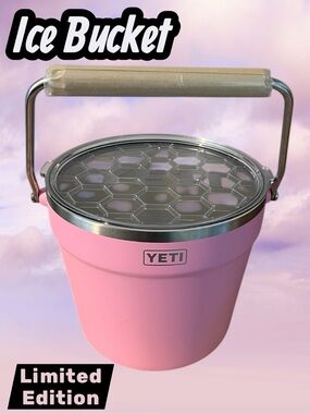 Yeti LIMITED EDITION Rambler -POWER PINK - Beverage Ice Bucket RARE !!